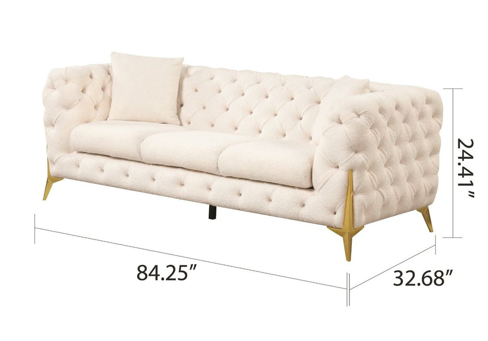 Galaxy Home Contempo Sofa in Beige - Vida Furniture (Laredo,TX)