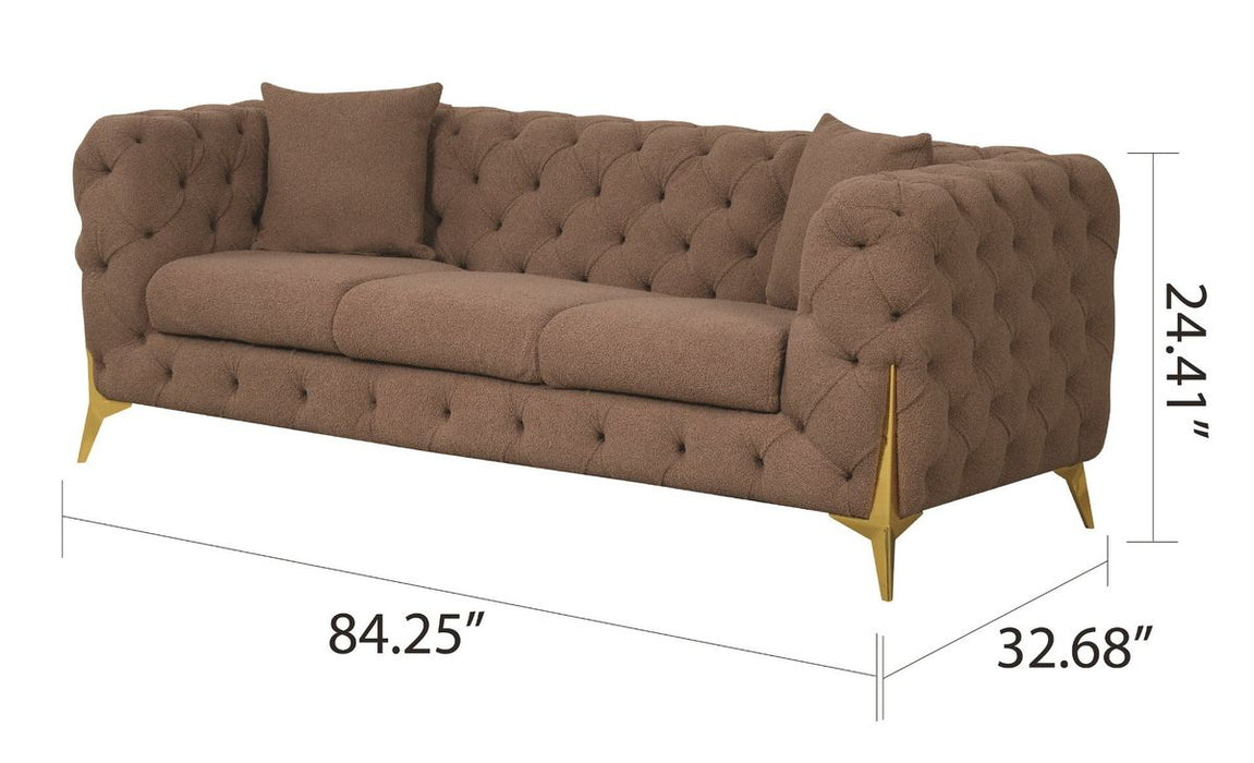 Galaxy Home Contempo Sofa in Mocha - Vida Furniture (Laredo,TX)