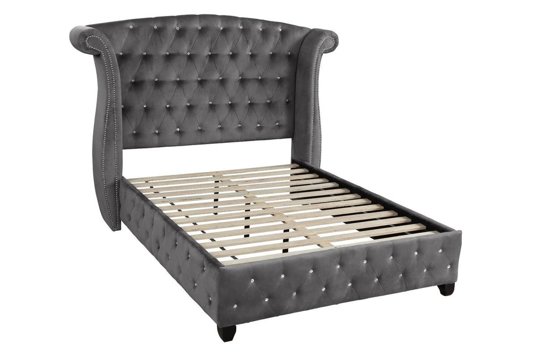 Galaxy Home Sophia Full Bed in Gray - Vida Furniture (Laredo,TX)