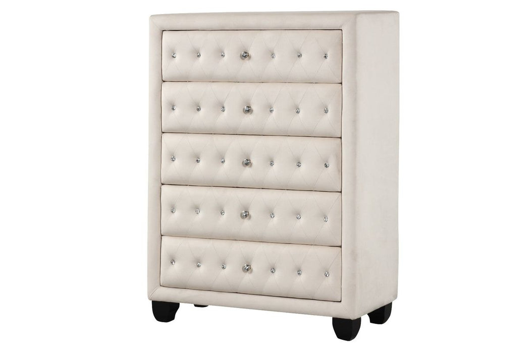 Galaxy Home Sophia Chest in Cream - Vida Furniture (Laredo,TX)