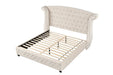 Galaxy Home Sophia King Bed in Cream - Vida Furniture (Laredo,TX)