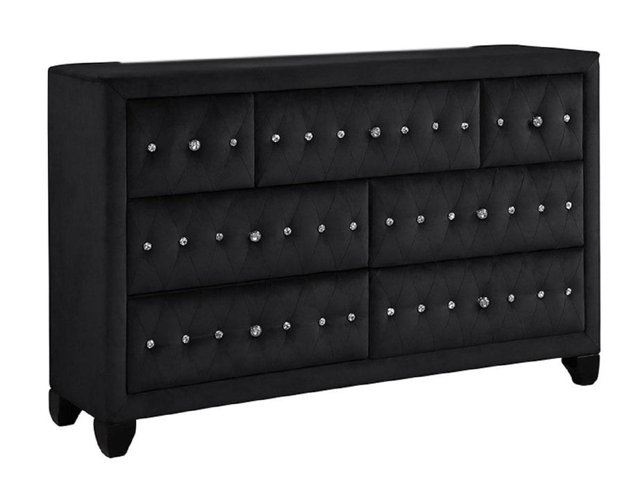 Galaxy Home Sophia Dresser in Black - Vida Furniture (Laredo,TX)