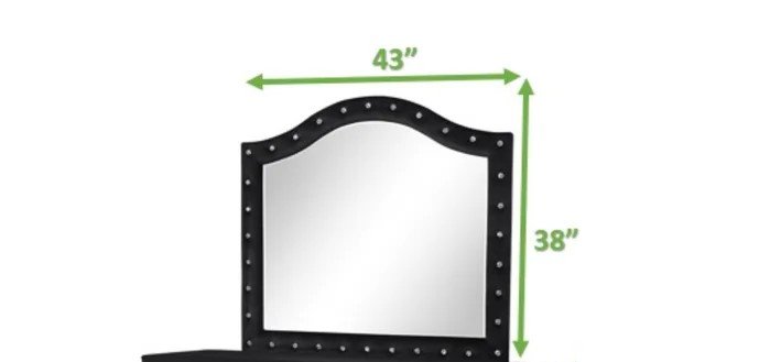 Galaxy Home Sophia Mirror Black - Vida Furniture (Laredo,TX)