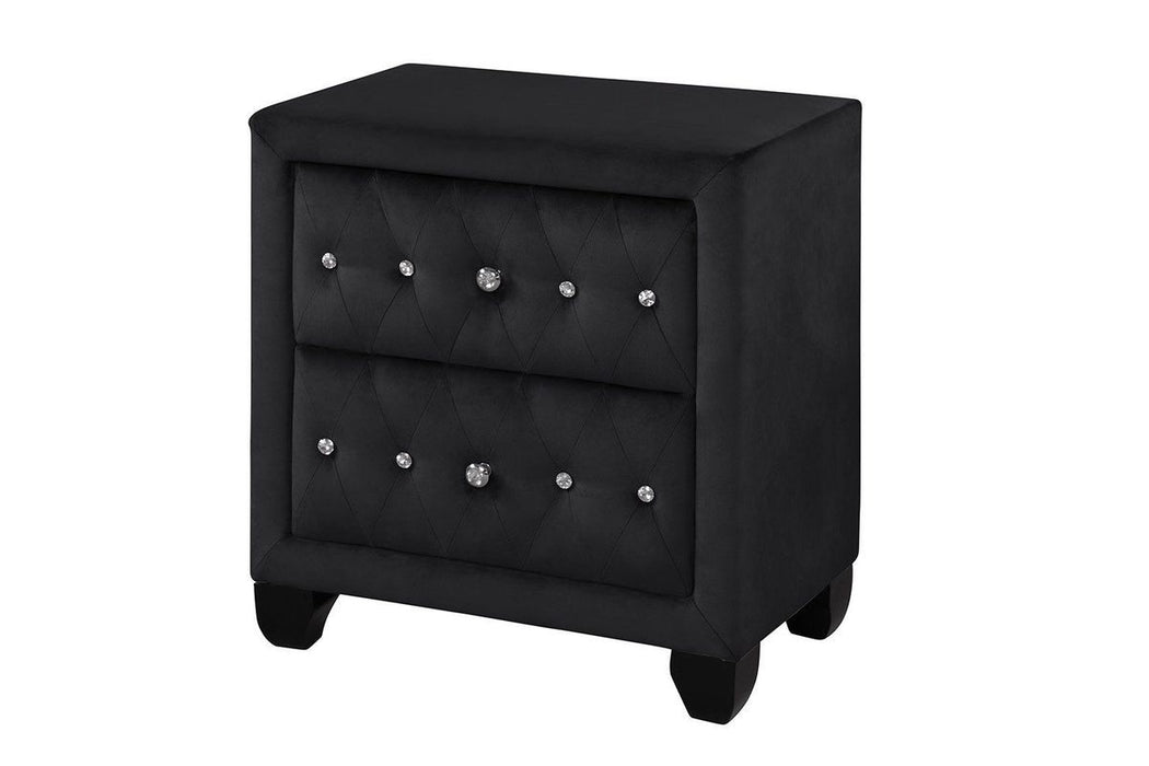 Galaxy Home Sophia Nightstand Black - Vida Furniture (Laredo,TX)