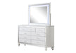 Galaxy Home Sterling Mirror in White - Vida Furniture (Laredo,TX)