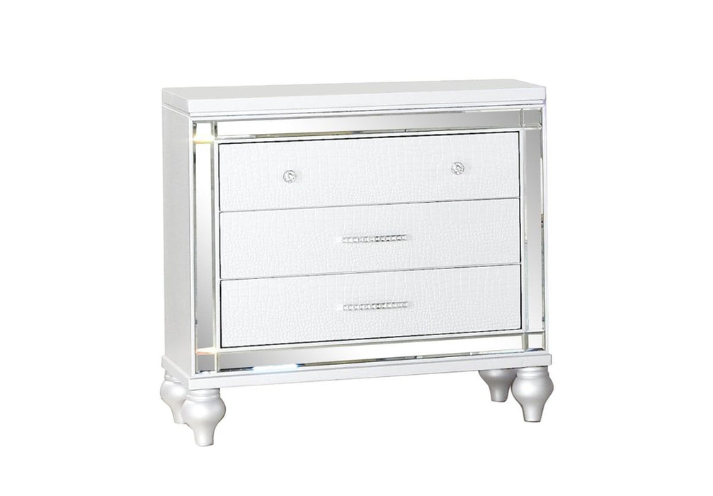 Galaxy Home Sterling Nightstand White - Vida Furniture (Laredo,TX)