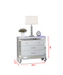 Galaxy Home Sterling Nightstand Silver - Vida Furniture (Laredo,TX)