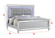 Galaxy Home Sterling Queen Bed in Silver - Vida Furniture (Laredo,TX)