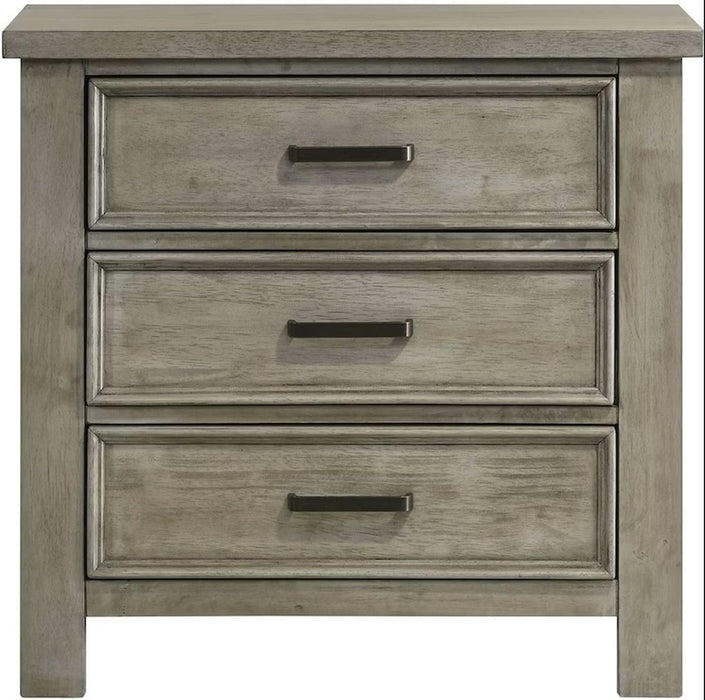 Elements International Sullivan Nightstand in Drift Grey - Vida Furniture (Laredo,TX)