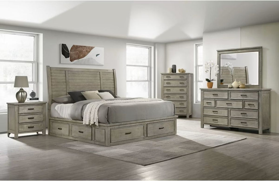 Elements International Sullivan Chest in Drift Grey - Vida Furniture (Laredo,TX)