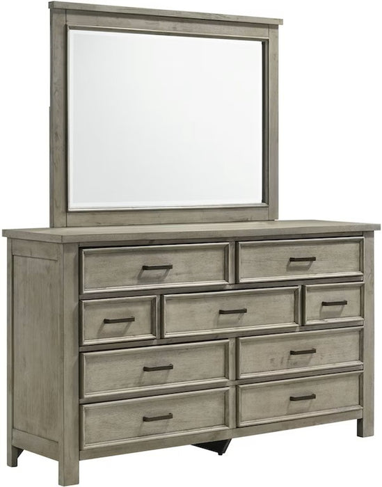 Elements International Sullivan Dresser in Drift Grey - Vida Furniture (Laredo,TX)