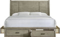 Elements International Sullivan King Storage Bed in Drift Grey - Vida Furniture (Laredo,TX)