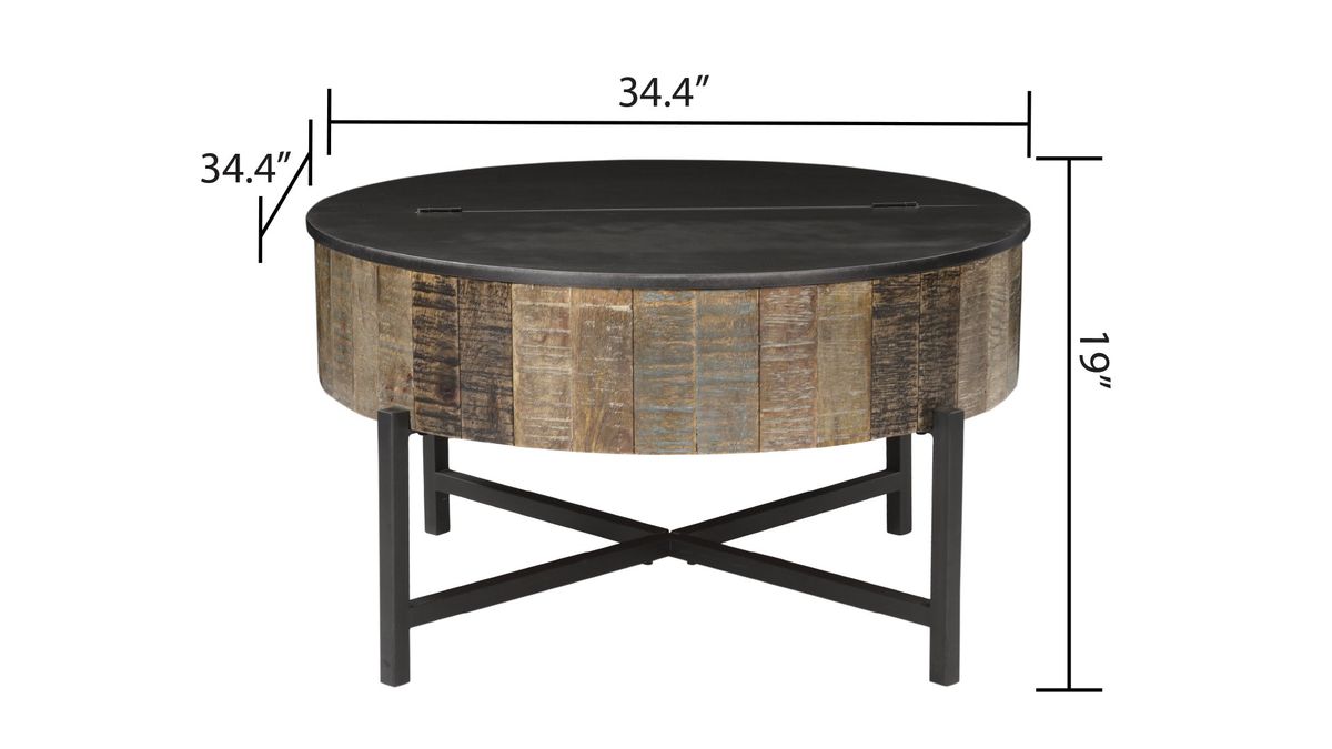Galaxy Home T1216C Coffe Table in Brown - Vida Furniture (Laredo,TX)