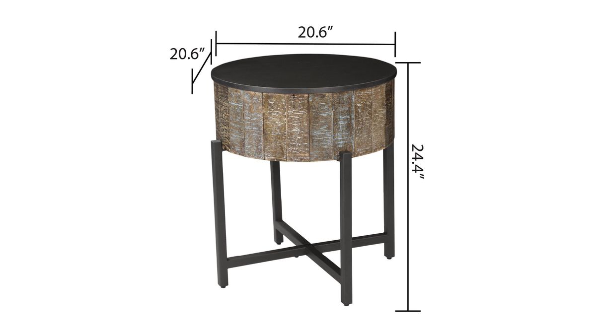 Galaxy Home T1216E End Table in Brown - Vida Furniture (Laredo,TX)