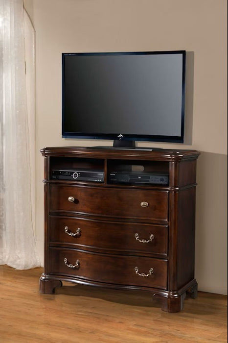 Elements International Tabasco Tv Chest in NC Cherry Lacquer - Vida Furniture (Laredo,TX)