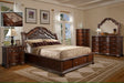 Elements International Tabasco Queen Storage Bed in NC Cherry Lacquer - Vida Furniture (Laredo,TX)