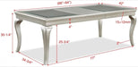 Crown Mark Furniture Caldwell Dining Table in Light Champagne - Vida Furniture (Laredo,TX)