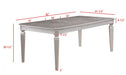 Crown Mark Klina Glam Dining Table in Light Gray - Vida Furniture (Laredo,TX)
