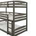Elements International Trey Twin Over Twin Over Twin Bunk Bed in Wire Brushed Grey - Vida Furniture (Laredo,TX)