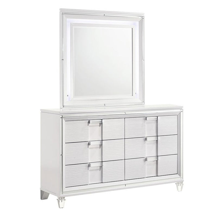 Elements International Twenty Nine Youth Dresser in White - Vida Furniture (Laredo,TX)