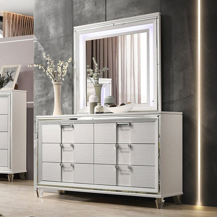 Elements International Twenty Nine Youth Dresser in White - Vida Furniture (Laredo,TX)