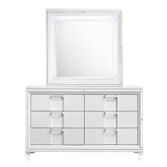 Elements International Twenty Nine Youth Dresser in White - Vida Furniture (Laredo,TX)