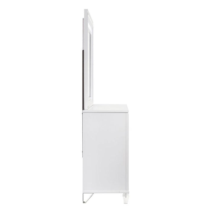Elements International Twenty Nine Youth Dresser in White - Vida Furniture (Laredo,TX)