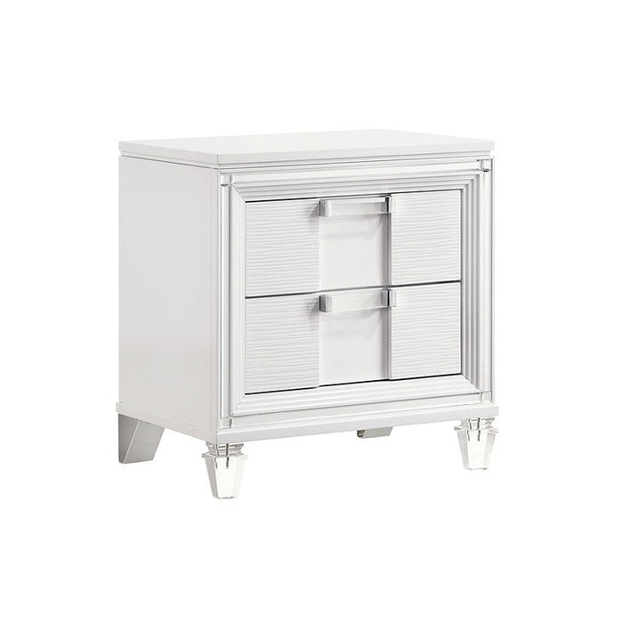 Elements International Twenty Nine Youth Nightstand in White - Vida Furniture (Laredo,TX)