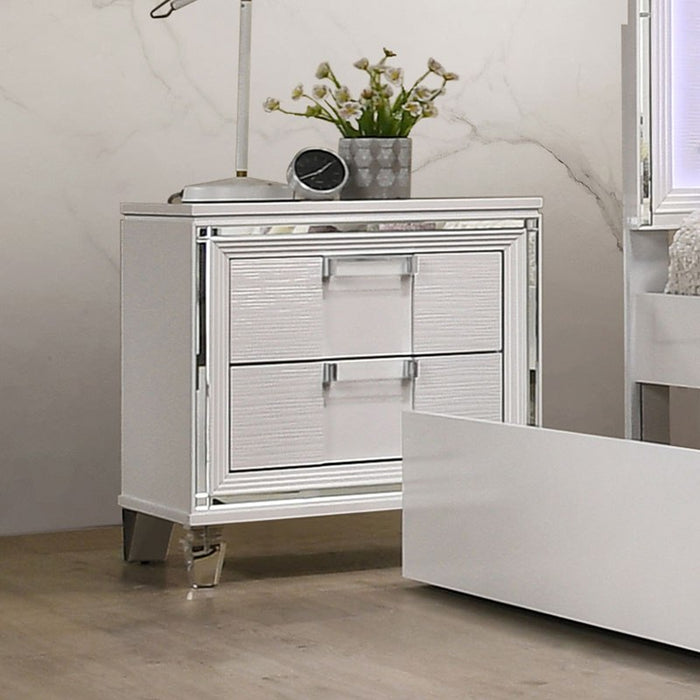 Elements International Twenty Nine Youth Nightstand in White - Vida Furniture (Laredo,TX)