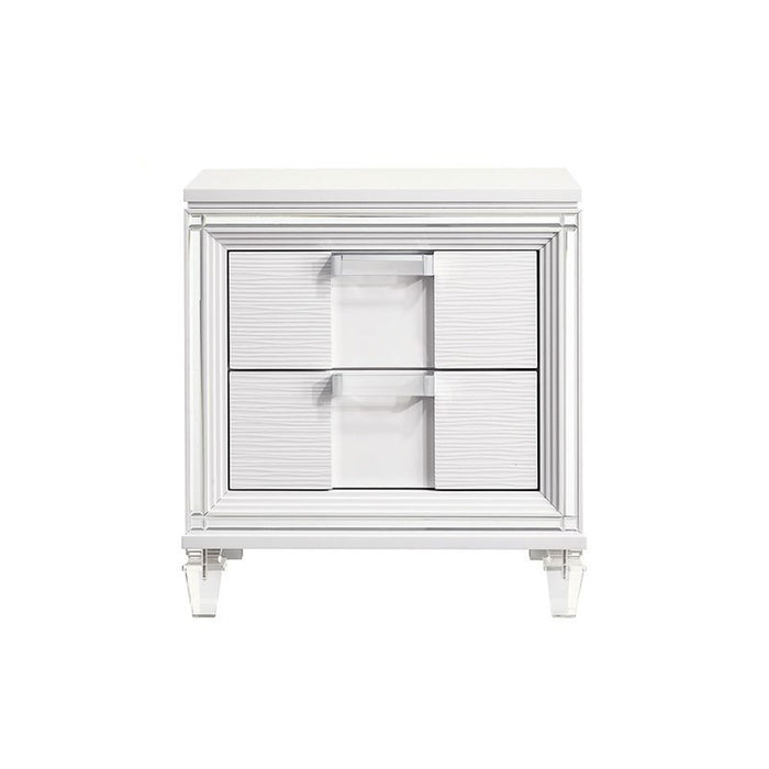 Elements International Twenty Nine Youth Nightstand in White - Vida Furniture (Laredo,TX)
