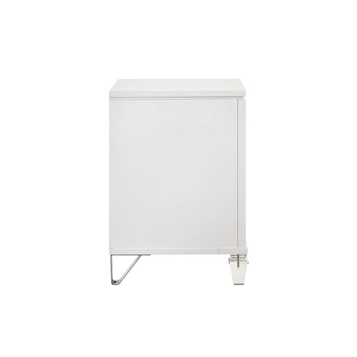 Elements International Twenty Nine Youth Nightstand in White - Vida Furniture (Laredo,TX)