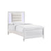Elements International Twenty Nine Youth Twin Panel Bed in White - Vida Furniture (Laredo,TX)
