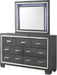 Elements International Titanium Mirror with LED Light in Gray - Vida Furniture (Laredo,TX)