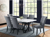 Elements International Tuscany Dining Table in Black/White - Vida Furniture (Laredo,TX)