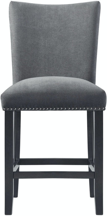 Elements International Tuscany Counter Height Side Chair (Set of 2) in Black/White - Vida Furniture (Laredo,TX)