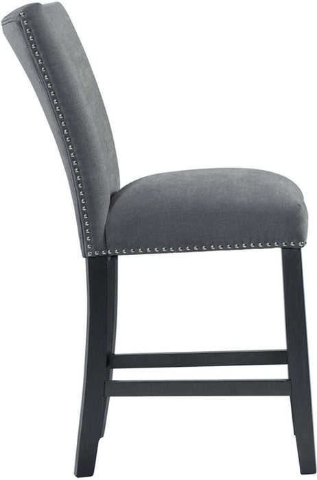 Elements International Tuscany Counter Height Side Chair (Set of 2) in Black/White - Vida Furniture (Laredo,TX)