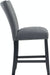 Elements International Tuscany Counter Height Side Chair (Set of 2) in Black/White - Vida Furniture (Laredo,TX)