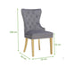 Galaxy Home Simba Gold Legs Dining Chair (Set of 2) in Grey - Vida Furniture (Laredo,TX)