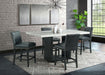 Elements International Valentino Counter Height Dining Table in Black/White CVL500CTC - Vida Furniture (Laredo,TX)