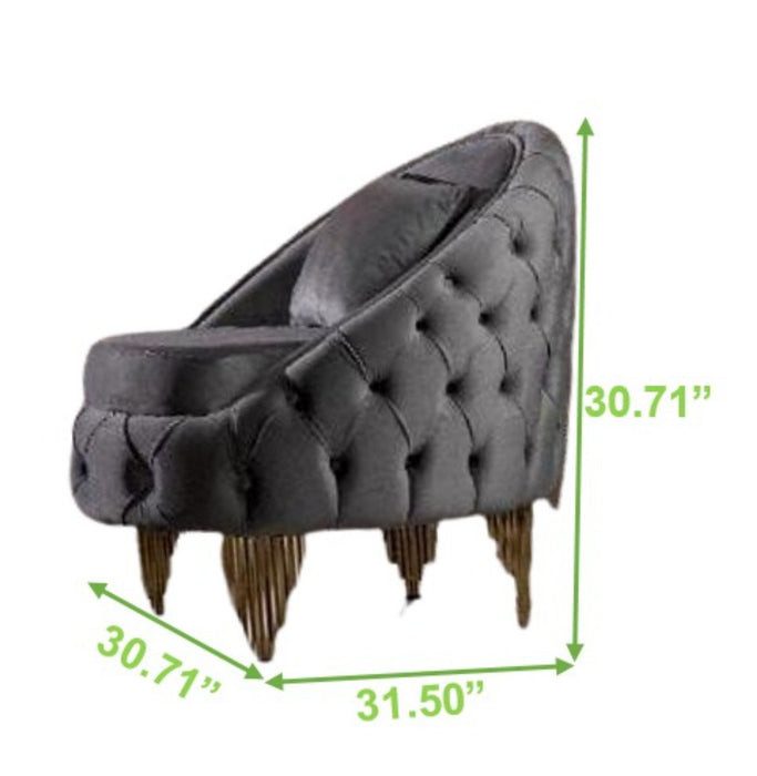 Galaxy Home Vanessa Chair in Gray - Vida Furniture (Laredo,TX)