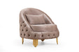 Galaxy Home Vanessa Chair in Taupe - Vida Furniture (Laredo,TX)
