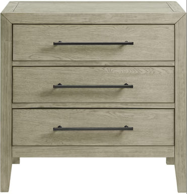 Elements International Versailles Nightstand in Grey - Vida Furniture (Laredo,TX)
