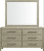 Elements International Versailles Mirror in Grey - Vida Furniture (Laredo,TX)