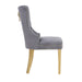 Galaxy Home Simba Gold Legs Dining Chair (Set of 2) in Grey - Vida Furniture (Laredo,TX)