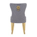 Galaxy Home Simba Gold Legs Dining Chair (Set of 2) in Grey - Vida Furniture (Laredo,TX)