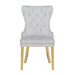 Galaxy Home Simba Gold Legs Dining Chair (Set of 2) in Silver - Vida Furniture (Laredo,TX)