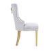 Galaxy Home Simba Gold Legs Dining Chair (Set of 2) in Silver - Vida Furniture (Laredo,TX)