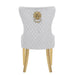 Galaxy Home Simba Gold Legs Dining Chair (Set of 2) in Silver - Vida Furniture (Laredo,TX)