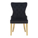 Galaxy Home Simba Gold Legs Dining Chair (Set of 2) in Black - Vida Furniture (Laredo,TX)