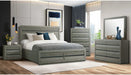 Elements International Zig Chest in Grey - Vida Furniture (Laredo,TX)